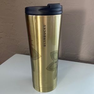 ✨Starbucks 2013 Gold Lotus Travel Tumblr - 12oz